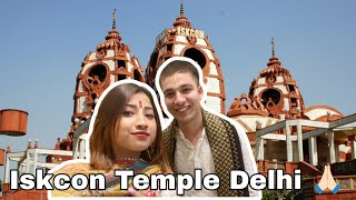 iskcon Temple Delhi  darshan with yogesh 🌸  Sri Radha parthasarathi mandir ❤️‍🩹 [upl. by Witte]