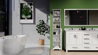 HOMCOM 834242 Armoire de salle de bain [upl. by East]