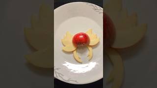 How to make apple carb fruit carving shortsfeed shortsvideo apple [upl. by Retsim]