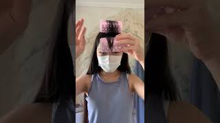 The Best Way to Style Curtain Bangs✨curtainbangtutorial bangs styling hairstyle hair [upl. by Aiciles]