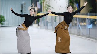 Tibetan dance quot80th birthday celebrationquot beautiful Tibetan college students [upl. by Akiemaj696]