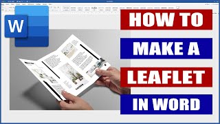 How to make a Leaflet in Word  Microsoft Word Tutorials [upl. by Phillipe]