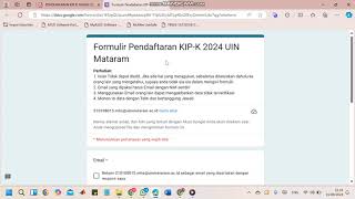 Tutorial cara pendaftaran beasiswa KIPKuliah UIN Mataram 2024 PART 2 [upl. by Kuster]