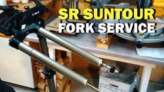 SR Suntour Fork Service in 6 Easy Steps [upl. by Nauwaj]