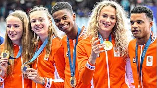 Femke Bol Lieke Klaver and TeamNL• Mixed 4x400m Relay • MEDAL CEREMONY 🇳🇱 Olympic Champions 🇨🇵 🏆🥇 [upl. by Lasley]