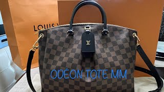 Louis Vuitton LV  NEW Odeon Tote MM Damier Ebene Unboxing amp Review [upl. by Valerlan777]