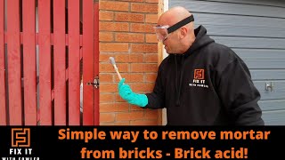 How to use brick acid Bostik mortar and brick cleaner bricks cleaner acid [upl. by Gabel465]