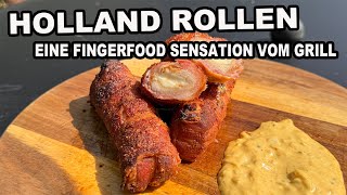 Holländer Rollen vom Grill eine Fingerfood Sensation  The BBQ BEAR [upl. by Ahsaetal]