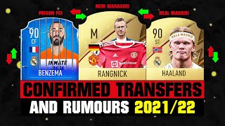 FIFA 22  NEW CONFIRMED TRANSFERS amp RUMOURS 🤪🔥 ft Rangnick Benzema Haaland etc [upl. by Nnylyt]