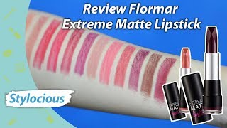 Flormar Extreme Matte Lipstick Review  Lipstik Matte Drugstore Terbaru [upl. by Merci]