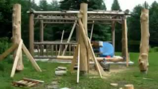 how to build a log gazebo [upl. by Lardner]