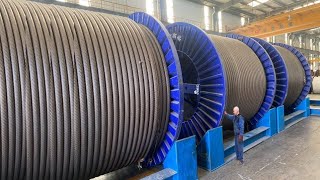 How To Produce And Transport 48 Ton Steel Rope Cable Reel Amazing Manufacturing Process [upl. by Muldon493]