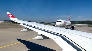 4K WHALE Sounds Zürich Takeoff  ZRH  SWISS  A220300  LX638  HBJCT [upl. by Aivilys607]