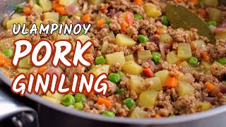 Easy PORK GINILING — How to cook easy delicious Filipino style pork picadillo  ULAMPINOY [upl. by Attennaj495]