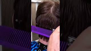 How to scissor cut men’s hair scissor over comb technique barberskills haircut barber [upl. by Aicina]