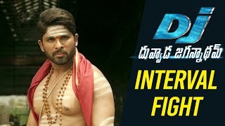 DJ Duvvada Jagannadham Scenes  Interval Fight Scene  Allu Arjun Fight Scenes [upl. by Ociredef]