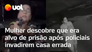 Casa invadida pela polícia mulher descobre ser alvo de prisão após erro policial em Goiânia vídeo [upl. by Sedruol]