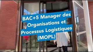 BAC5 Manager des Organisations et Processus Logistiques [upl. by Lig]