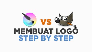 GIMP VS Krita  Step By Step Logo Design [upl. by Cirone]