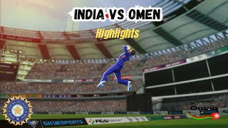 India vs Omen Highlights  Real Cricket 24 Gameplay [upl. by Attenwad]