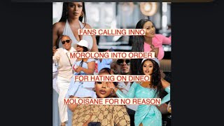 INNO MOROLONG ON ABOUT DINEO MOLOISANE AND PRESSS 🤔FANS HAD TO CALL HER INTO ORDER 😂😂😂 [upl. by Senhauser]