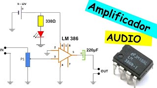 AMPLIFICADOR AUDIO CON LM 386  Proyecto escolar muy fácil [upl. by Atteloj]