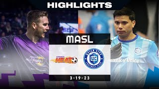 Harrisburg Heat  Utica City FC  31923  MASL Highlights 23 [upl. by Ayekat]