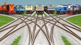 8 Indian Rails Run Back to Back On Bumpy Forked Rails Simulator gamel [upl. by Arihsa]