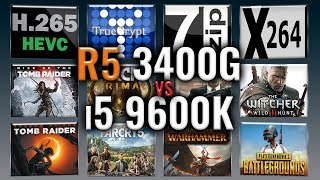 Ryzen 5 3400G vs i5 9600K Benchmarks  Test Review  Comparison  Gaming  13 Tests [upl. by Lyudmila912]