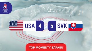 USA vs SLOVENSKO  45pp  IIHF Majstrovstvá sveta 2024  Highlighty zápasu [upl. by Cosimo]