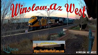 Winslow AZ  BNSF Seligman Sub MP 2854  West  SouthWest RailCams LIVE [upl. by Bullen]