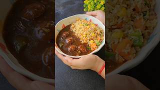 Manchurian Fried rice viralvideo recipe food streetfood cookingvlog short chines [upl. by Trimmer]