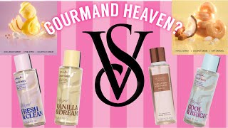 THE BEST GOURMAND COLLECTION NEW VICTORIAS SECRET GLAZED  VANILLA BEAN amp MACADAMIA BODY MISTS [upl. by Mafalda]