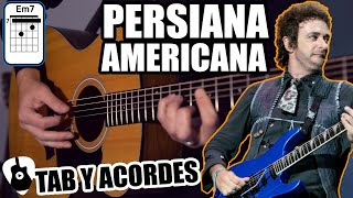 Como tocar Persiana Americana en guitarra acústica Soda Stereo Tutorial con tabs y acordes TCDG [upl. by Krever]