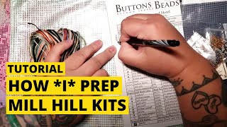 Mill Hill Buttons amp Beads Cross Stitch Kits amp How to PrepStart [upl. by Vetter]