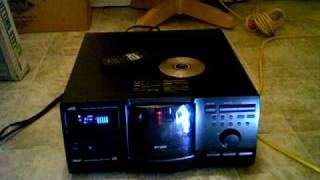 JVC 200 disc automatic CD changer demonstration XLMC222 [upl. by Aleahpar665]