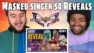 ALL REVEALS On The Masked Singer Season 4 REACTION [upl. by Vena]