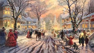 28 Popular Traditional Christmas Carols Christmas songs with Festive Art by THOMAS KINKADE [upl. by Nosnhoj]