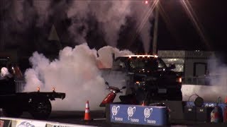 603 Diesels Burnout Contest At New England Dragway Street Night 7282017 [upl. by Falconer]