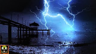 Epic Ocean Thunderstorm  Sound of Waves with Violent Thunder and Lightning Sounds to Sleep Relax [upl. by Fermin694]