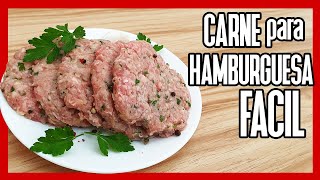 🍔 Cómo Hacer CARNE PARA HAMBURGUESA Casera ► Receta de Hamburguesas [upl. by Abisia]