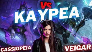 KAYPEA  CASSIOPEIA VS VEIGAR  MID GAMEPLAY  Patch 1419  Season 14  LeagueofLegends [upl. by Rehsa31]