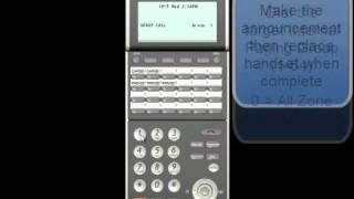 NEC SV8100  How to use Internal Paging [upl. by Hebert590]