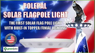 Polepal Disc Solar Light For Flagpole  Flag Light  Greenlytes [upl. by Rooker]