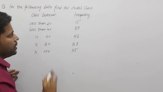 in the following data find the modal class 2040 for the following distribution find modal class [upl. by Micah]