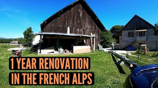 1 YEAR RENOVATION TIMELAPSE  UN APPARTEMENT DANS UNE GRANGE [upl. by Ethbun]