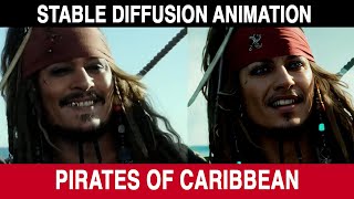 Pirates of the Caribbean  Horologist scene  Stable Diffusion Animation [upl. by Marsiella613]