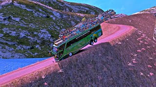 Overloaded bus  the most dangerous road  Euro Truck Simulator 2 [upl. by Ainatnas134]