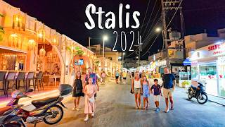 Stalis Crete walking tour 4k Greece 2024 [upl. by Attenyl]