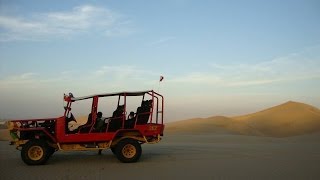 Flying through the Huacachina Peru sand dunes on a dune buggy [upl. by Mages]